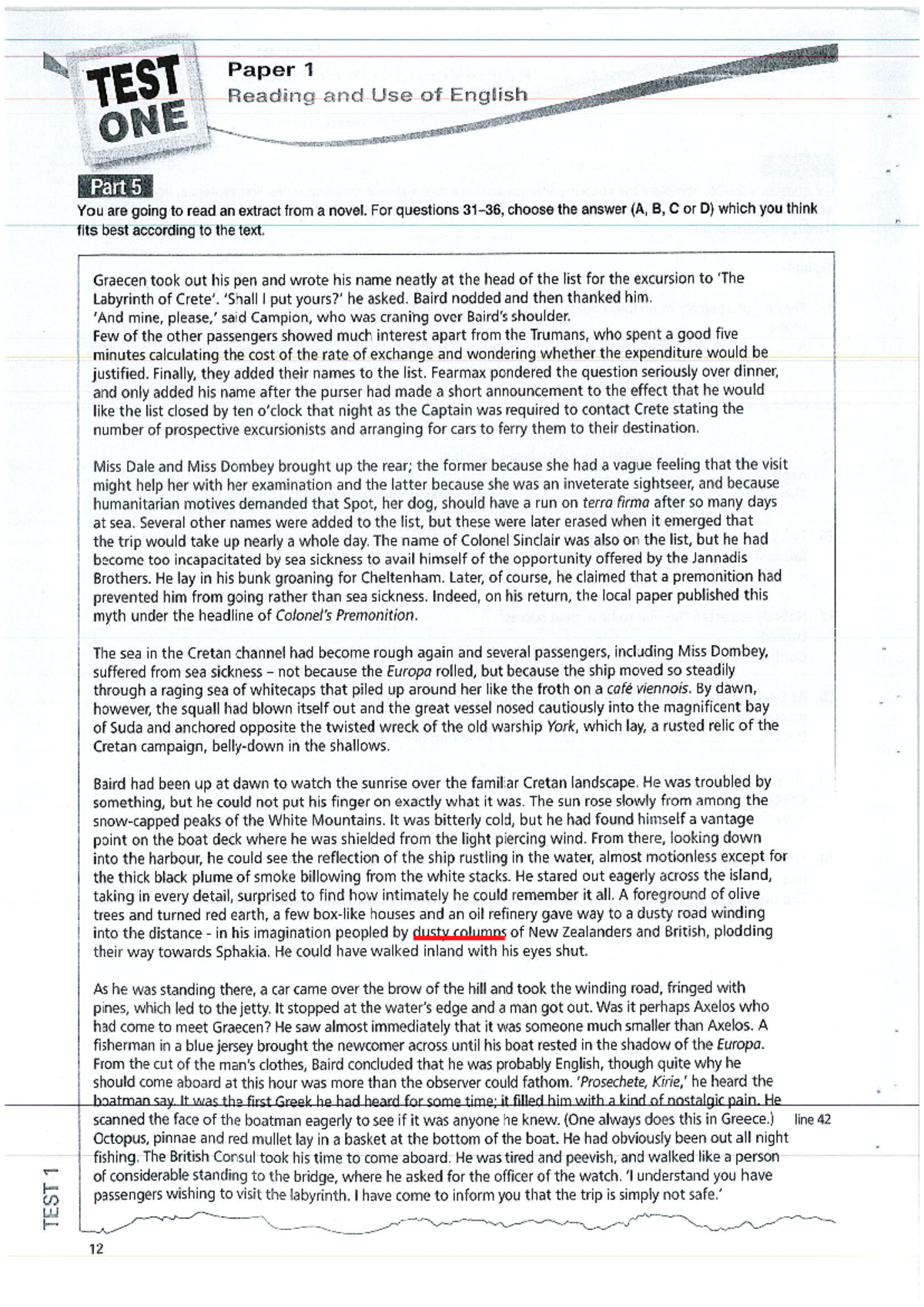 CPE 21 Reading and Use of English Practice Tests - Studocu