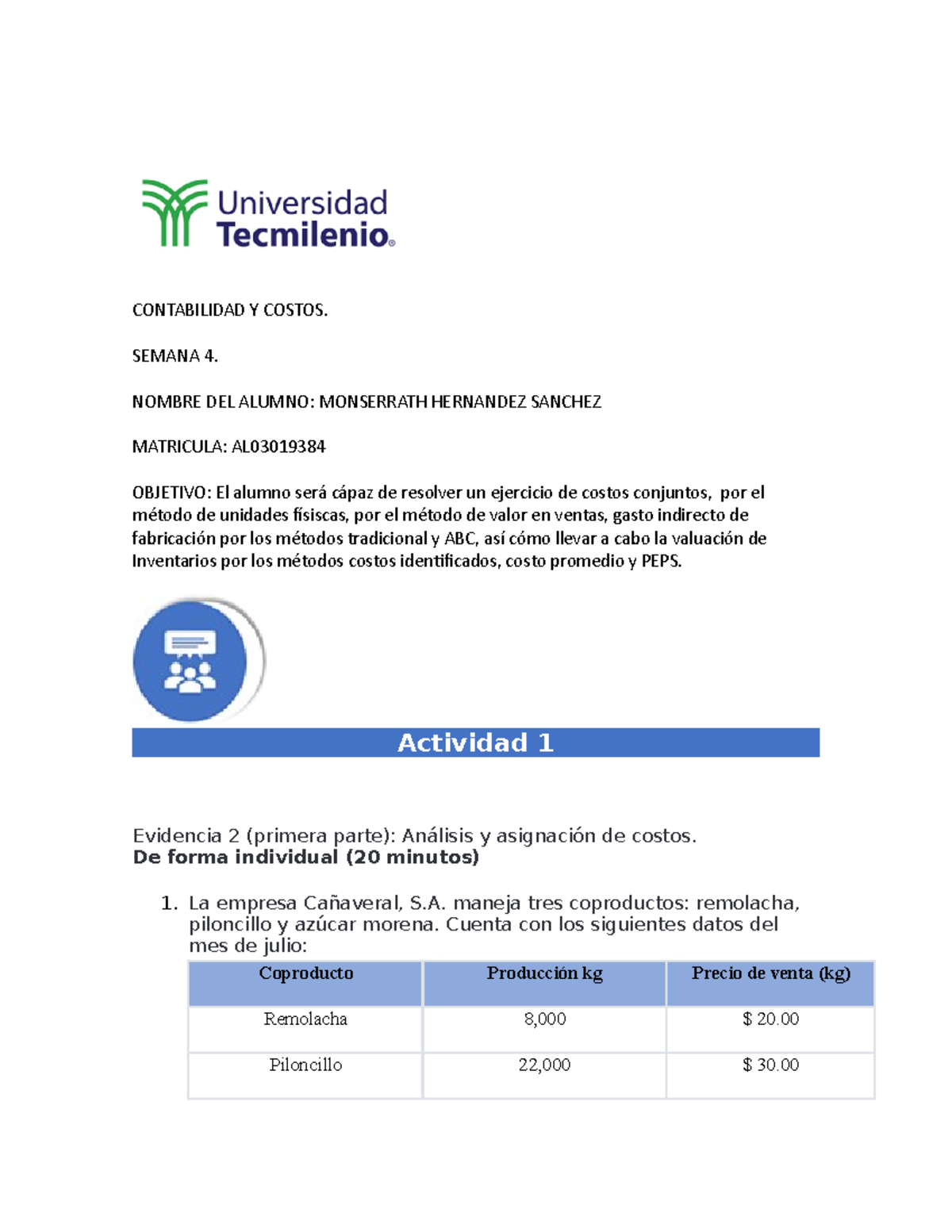 Contabilidad y costos semana 4 - CONTABILIDAD Y COSTOS. SEMANA 4 ...