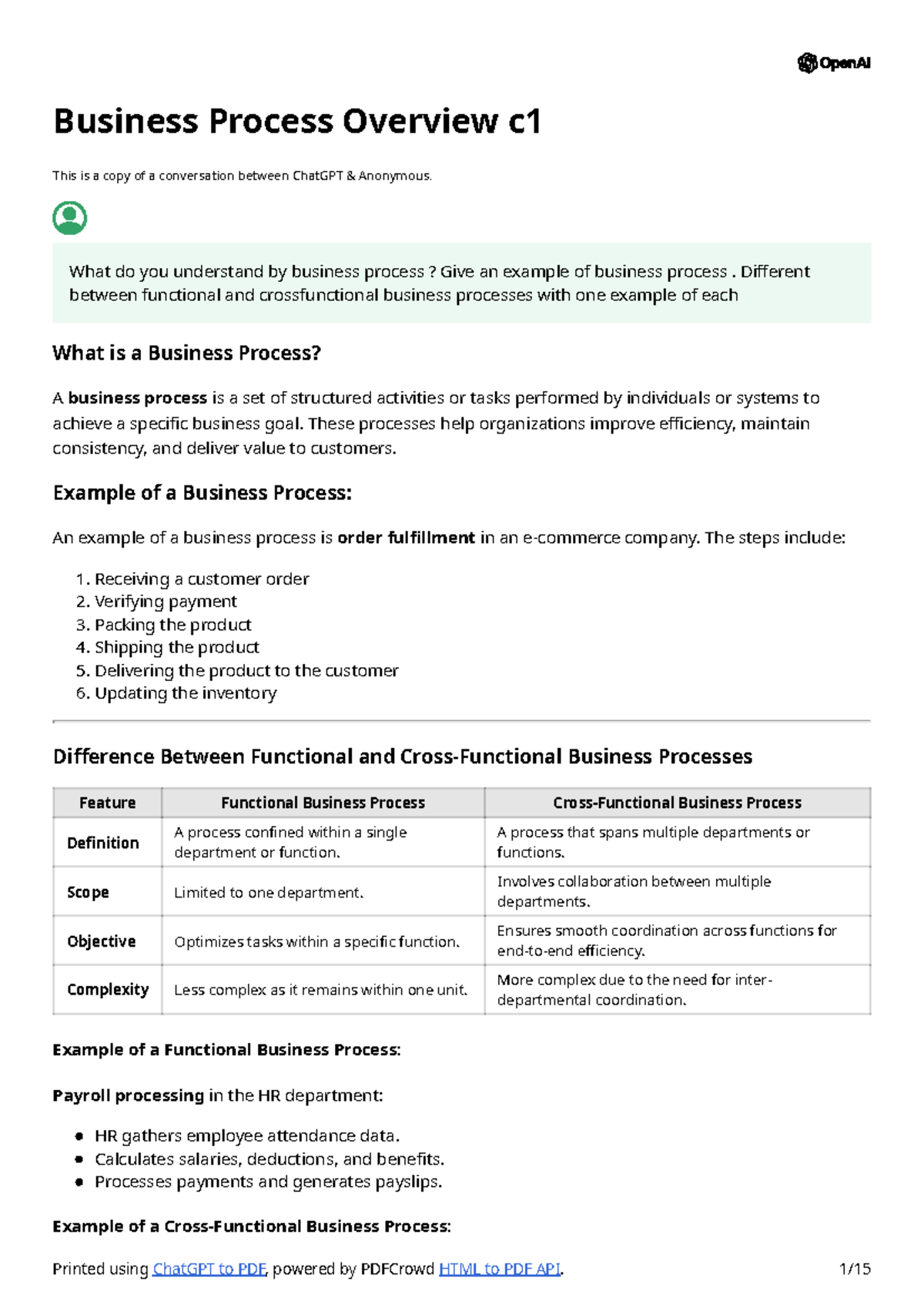 Business Process and Information Systems Overview (BPIT) - Studocu