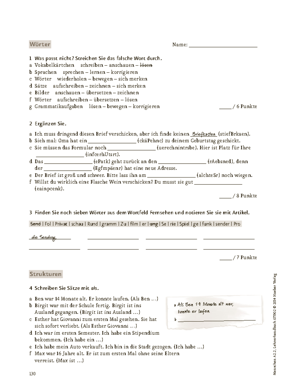 Menschen A2.2 LHB Test Modul 5-8: Strukturen und Kommunikation - Document Preview