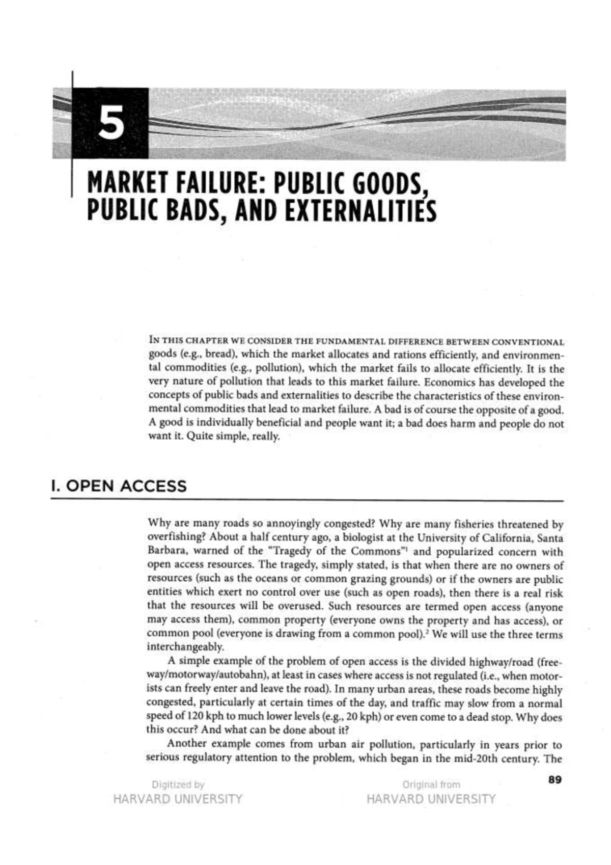 104 CHAPTER 5: MARKET FAILURE - PUBLIC GOODS, BADS, AND EXTERNALITIES ...