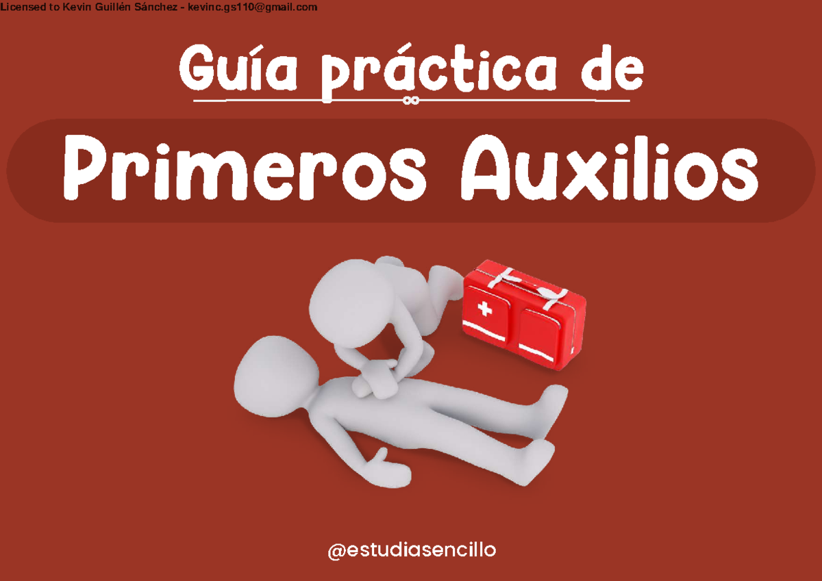 Guía Práctica de Primeros Auxilios - P. A e @estudiasencillo - Document Preview