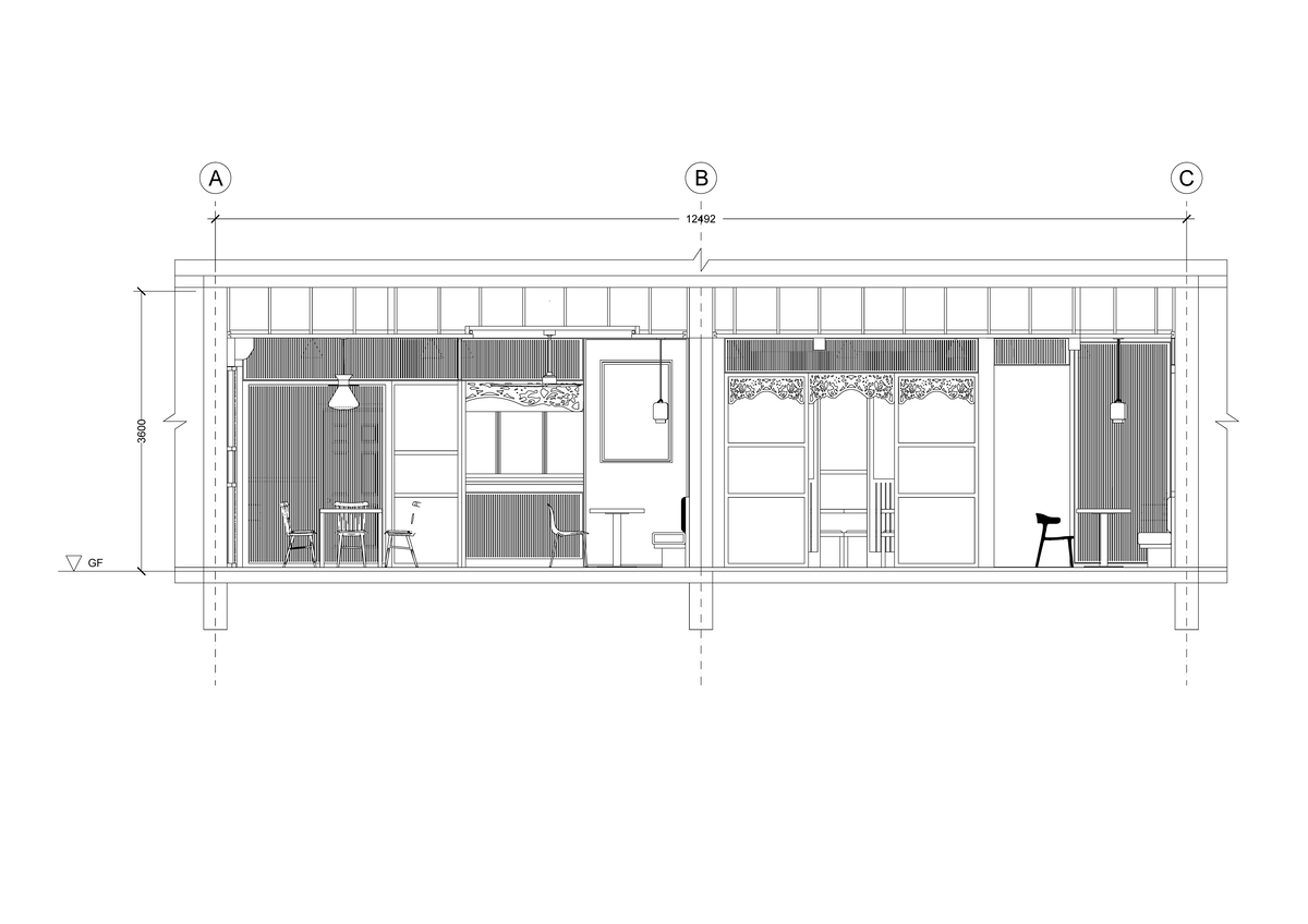 Section A-A - example - interior design - GF 3600 A A 12492 B c - Studocu