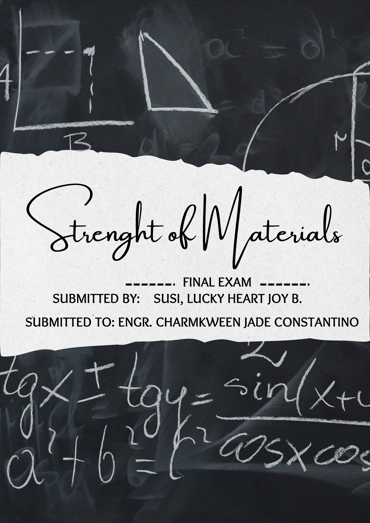 Strength of Materials FINAL EXAM Notes for ENGR 3.0 - Studocu