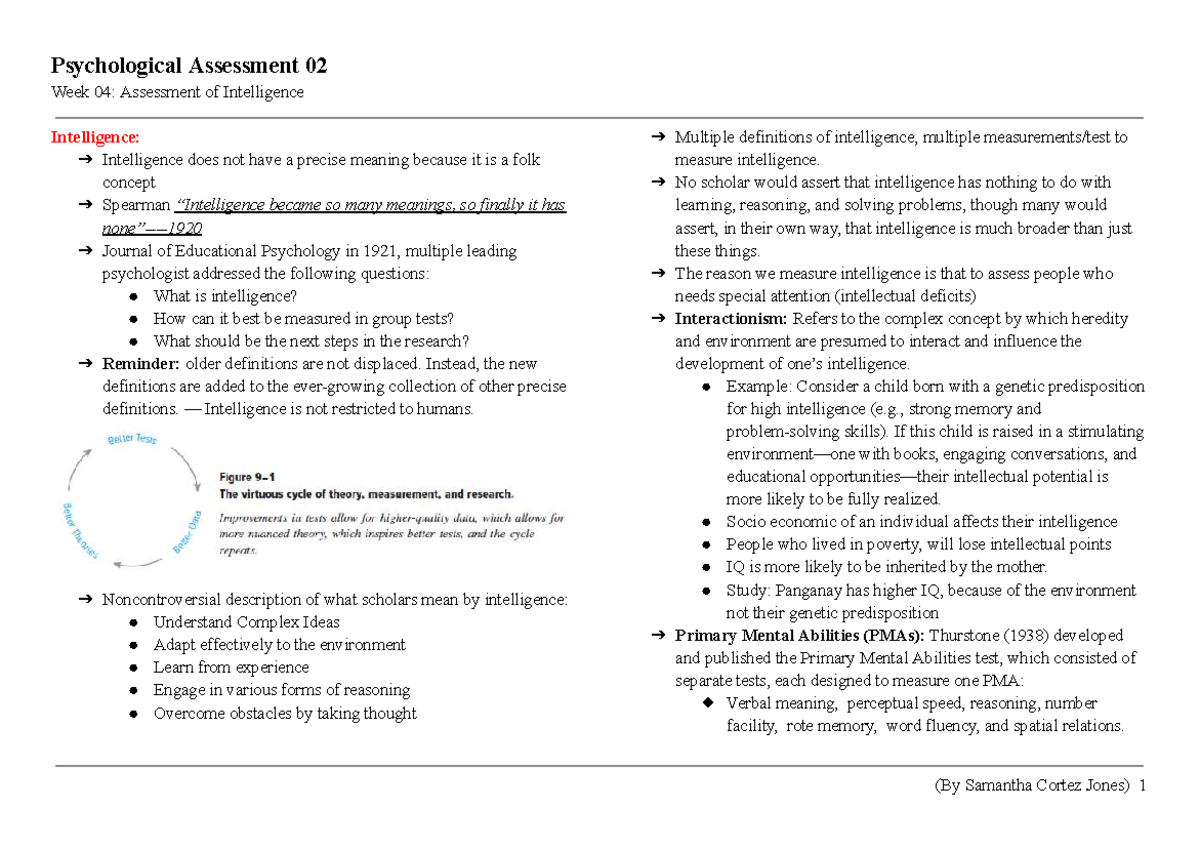 Assessment 04: Understanding Intelligence in Educational Psychology ...
