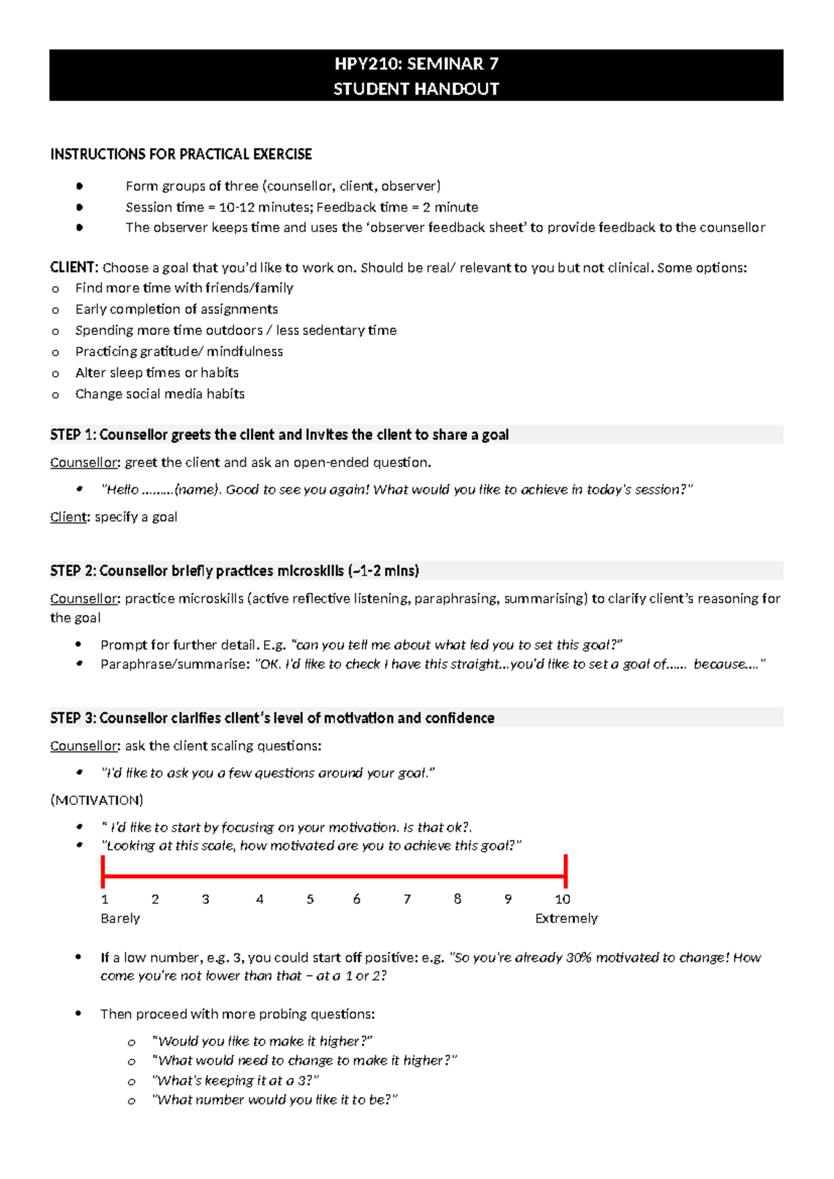 2025 HPY210 Wk7 Seminar Handout (students) - HPY210: SEMINAR 7 STUDENT ...