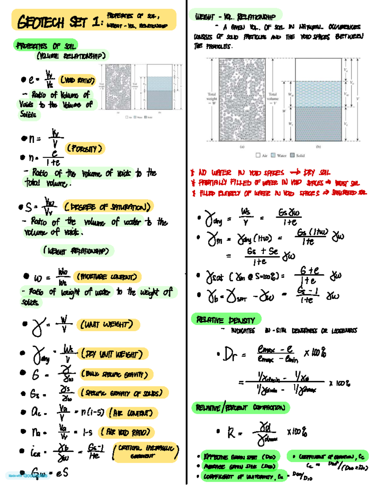 GEO SETS - Geotechnical Properties and Sample Problems Analysis - Studocu