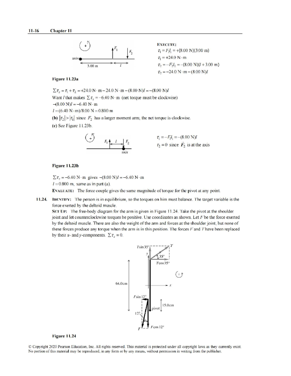 Chapter 11 Solutions: Torque and Equilibrium in Physics (University ...