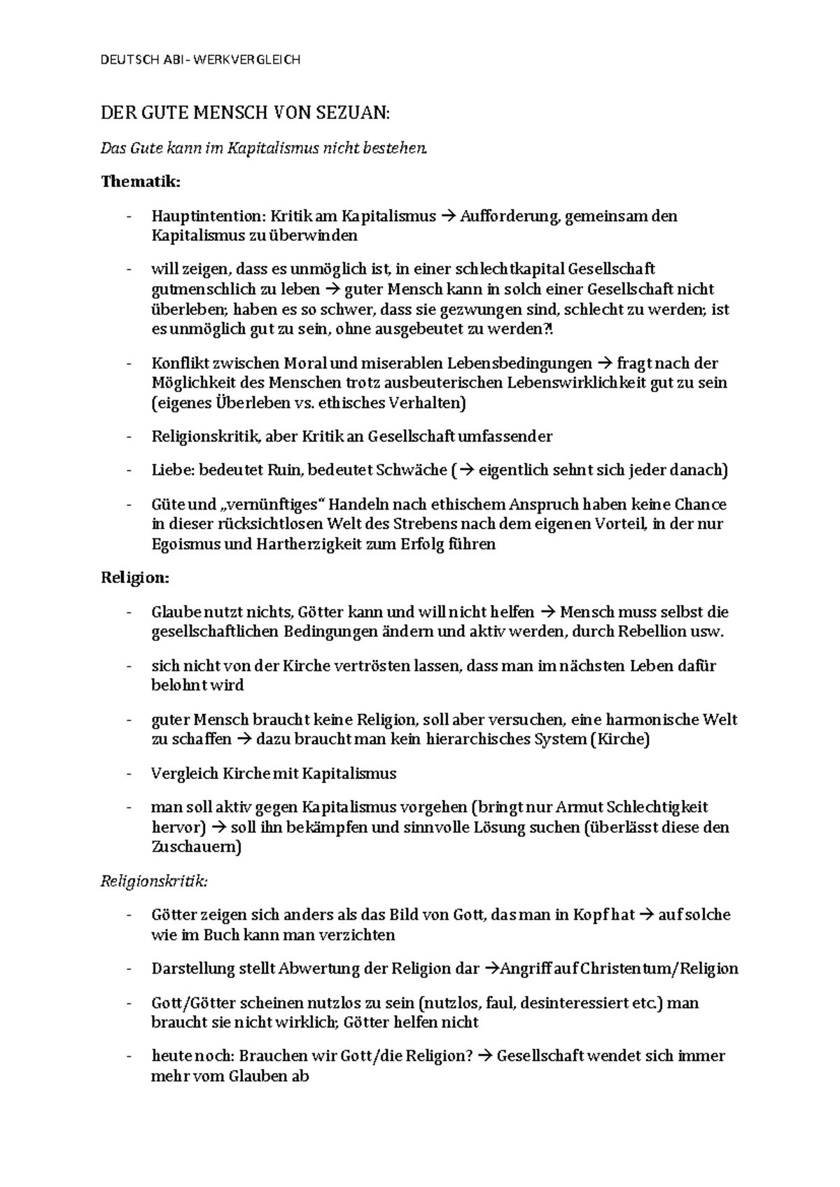 Deutsch Abitur Lernzettel - Q1: Kommunikation Inhalt: - literarische