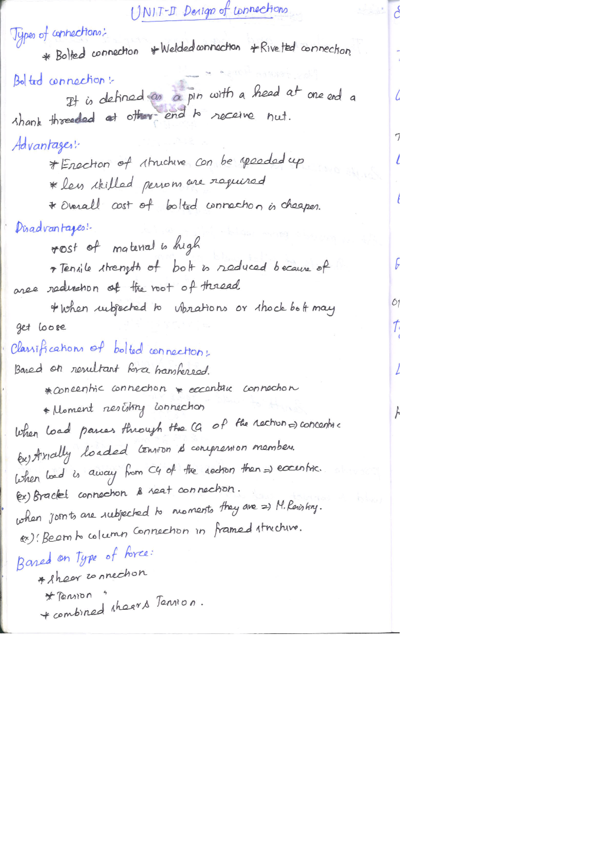 Design of Connections - Unit 2: Types & Analysis of Bolted Connections ...