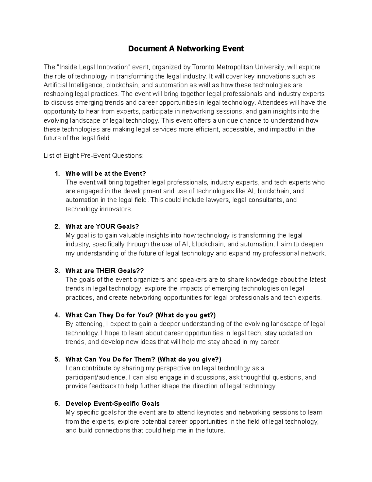Document A Networking Event - It will cover key innovations such as ...