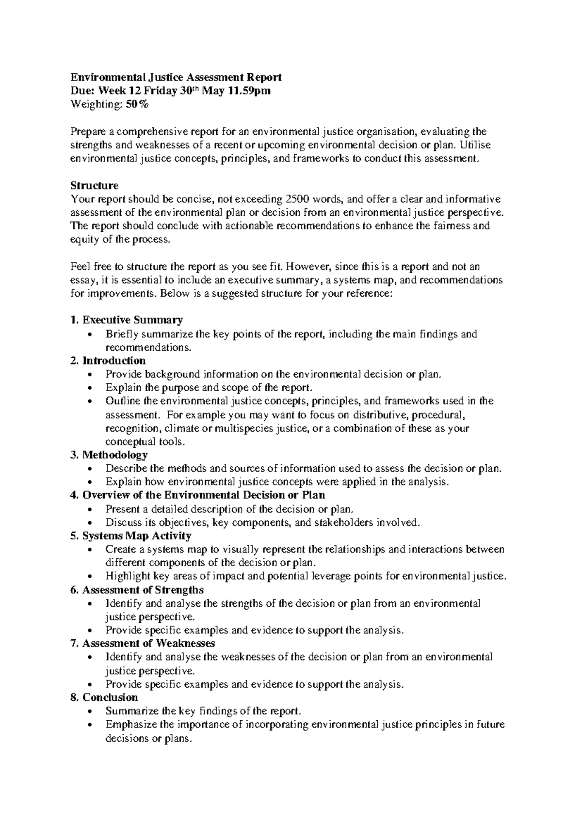 Environmental Justice Assessment Report (ENV 2025) - Week 12 Submission ...