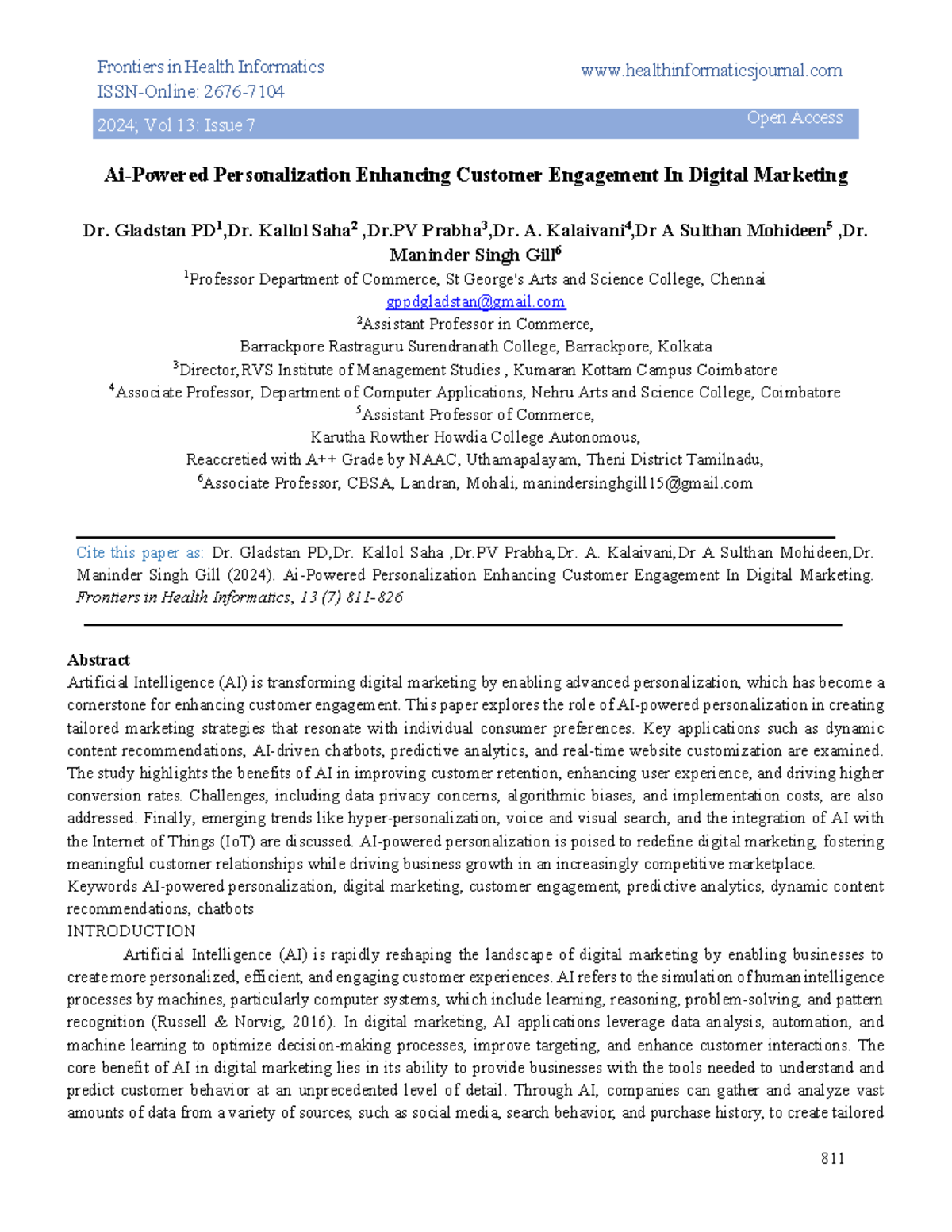 AI-Powered Personalization in Digital Marketing: Enhancing Engagement ...