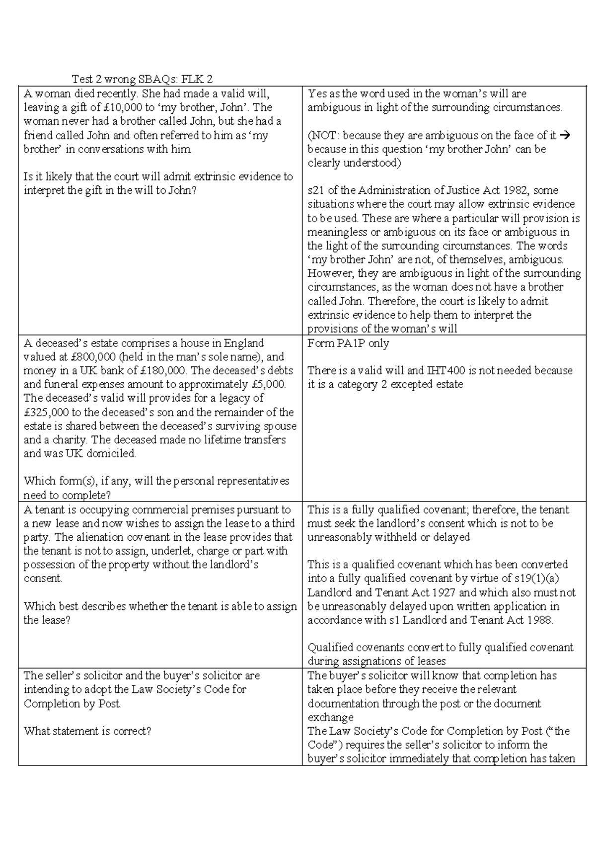 Test 2 - Tort Law Analysis and Case Interpretations - Studocu