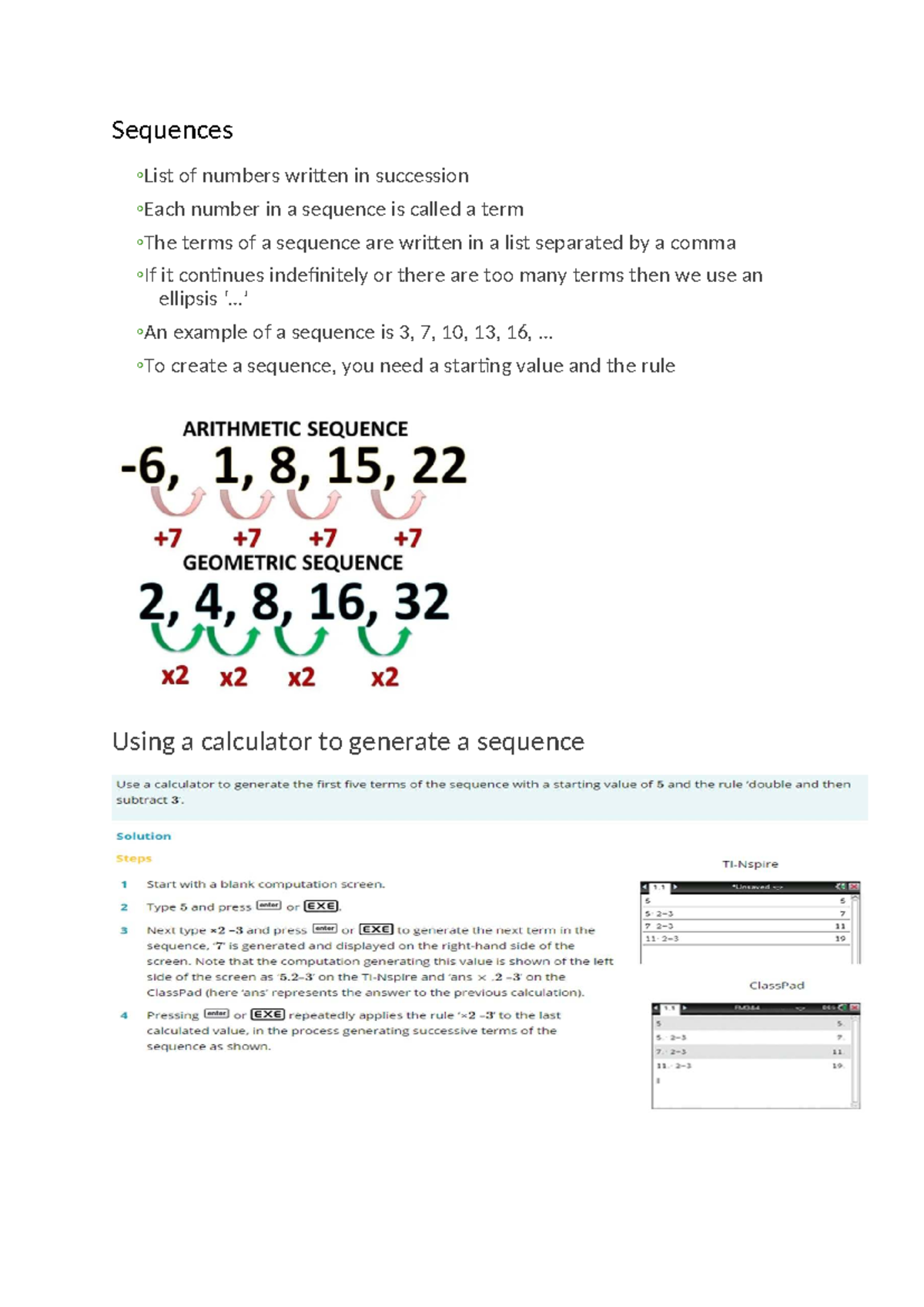 Math Bound Reference: Chapter 5 & 6 - Sequences, Interest ...