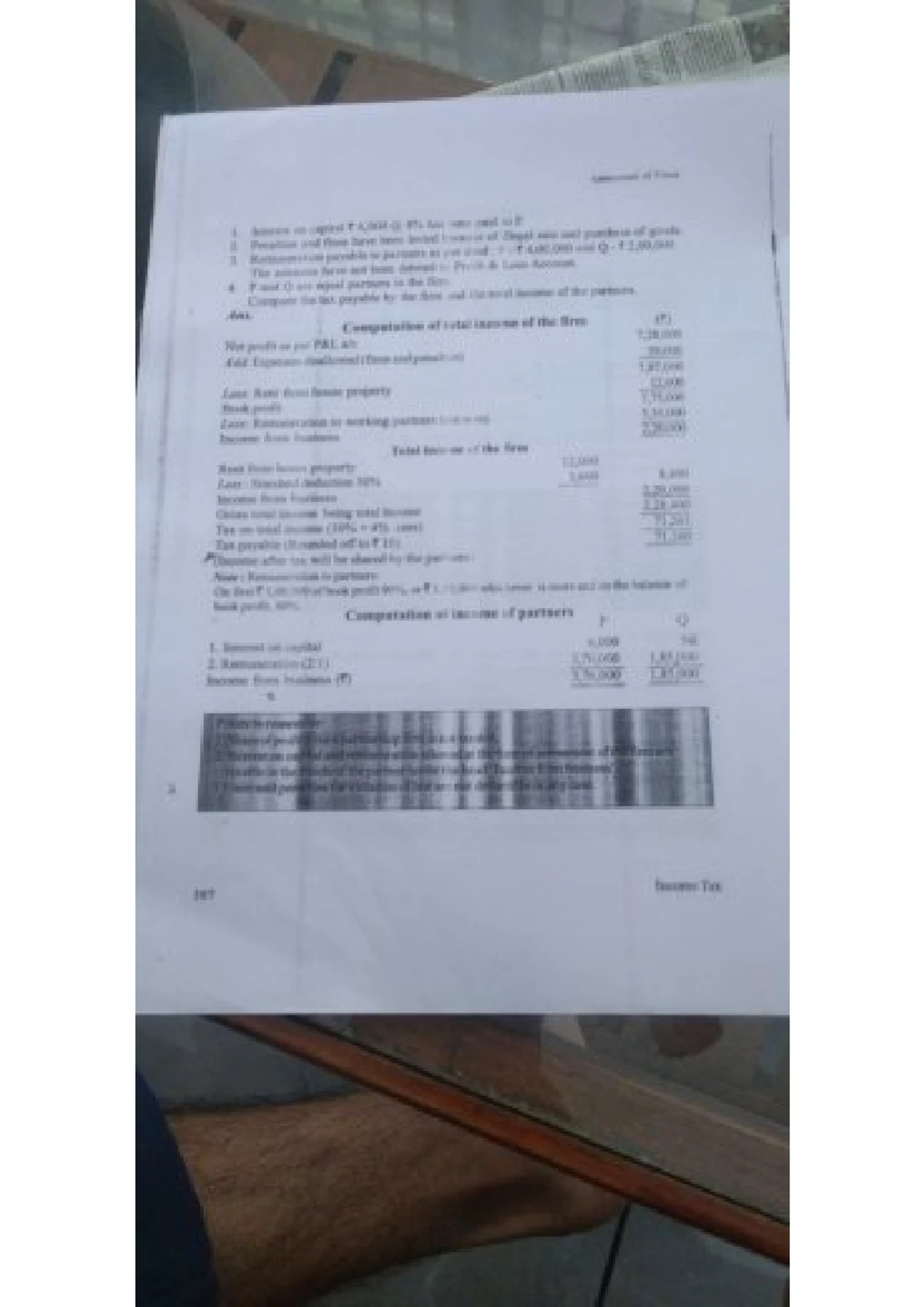 AOP Income Computation Corrected - Computation of Total Income of AOP Q ...
