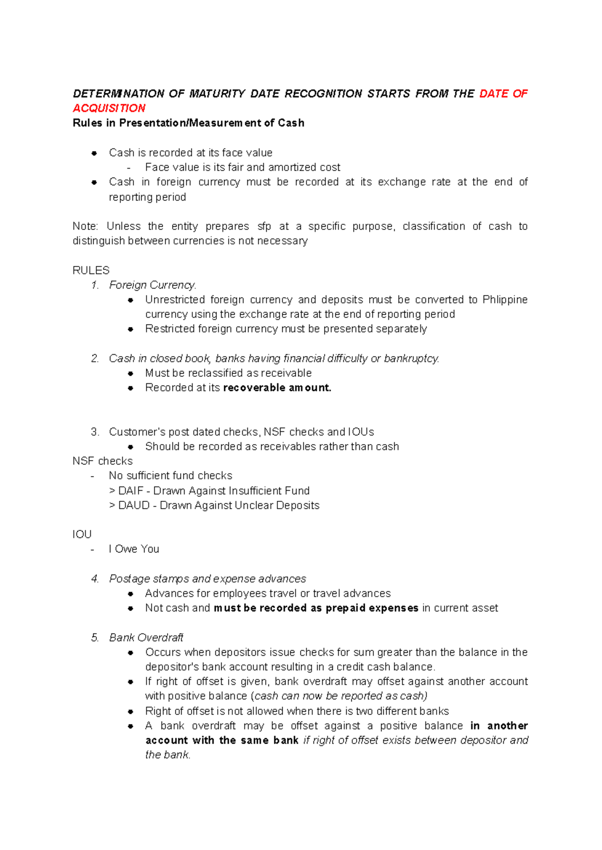 Cash Management and Recognition Rules: A Comprehensive Guide (CASH2 ...