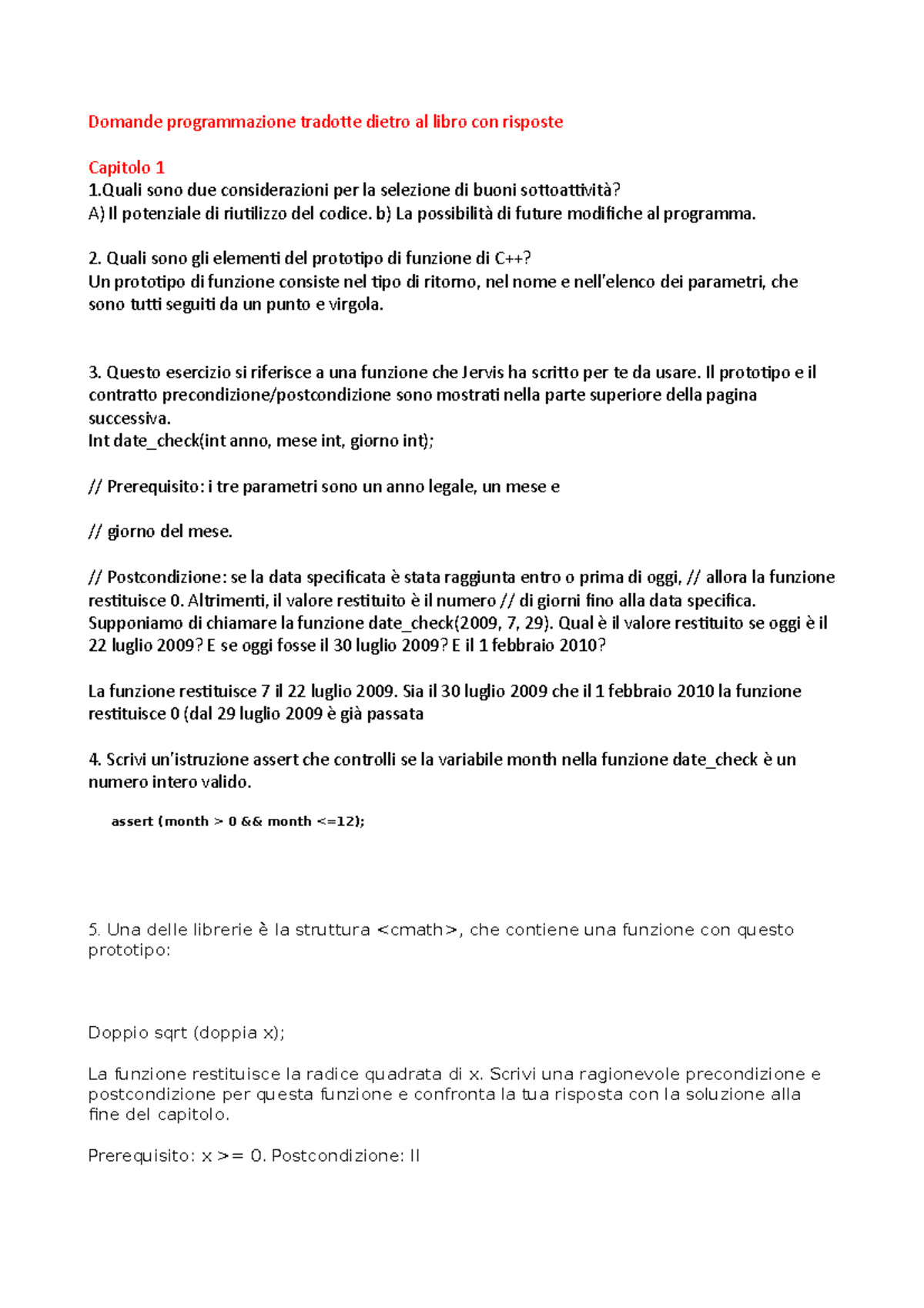 Domande di Programmazione C++ - Risposte e Spiegazioni Dettagliate ...