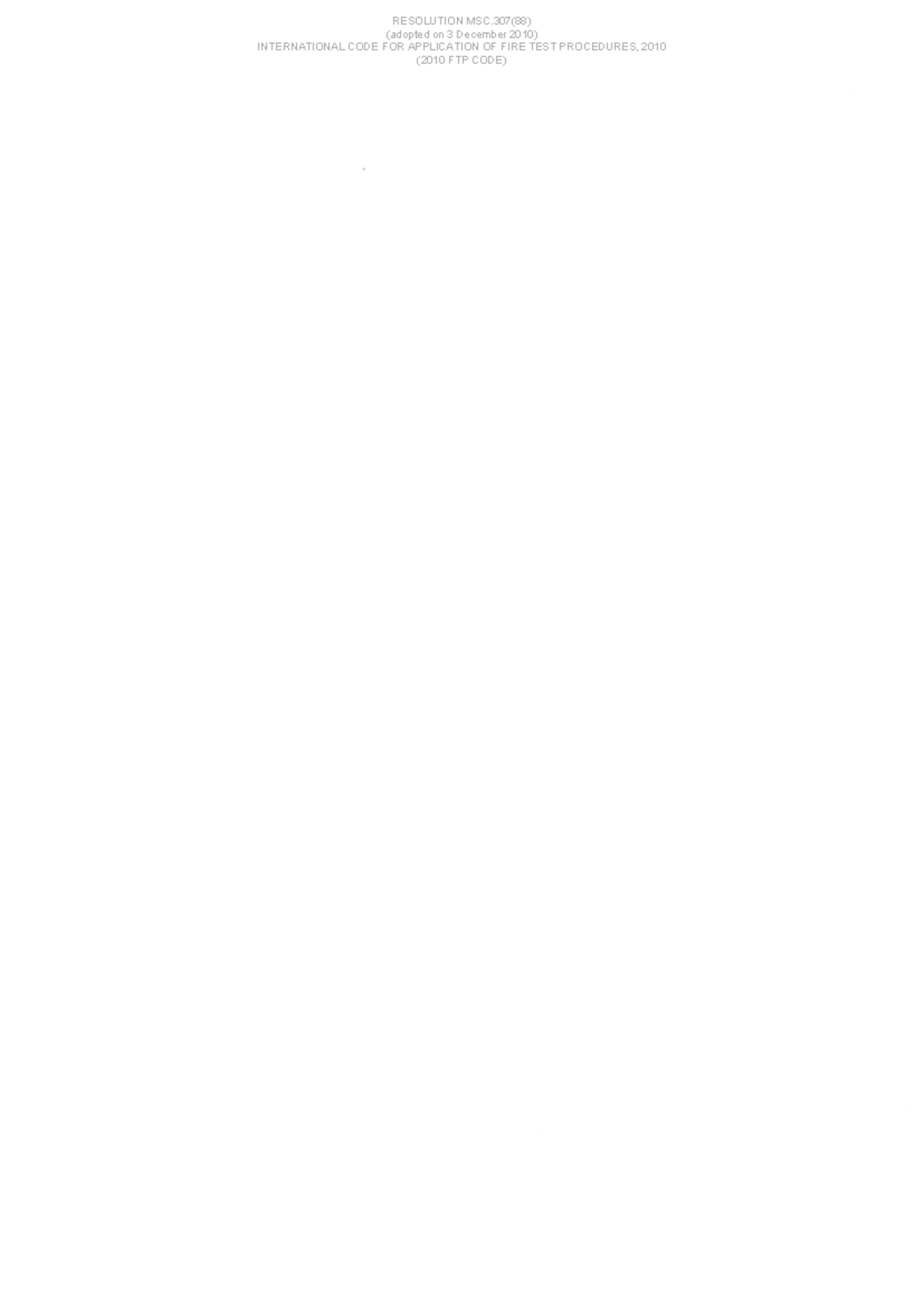 International Code for Application of Fire Test Procedures (2010 FTP ...