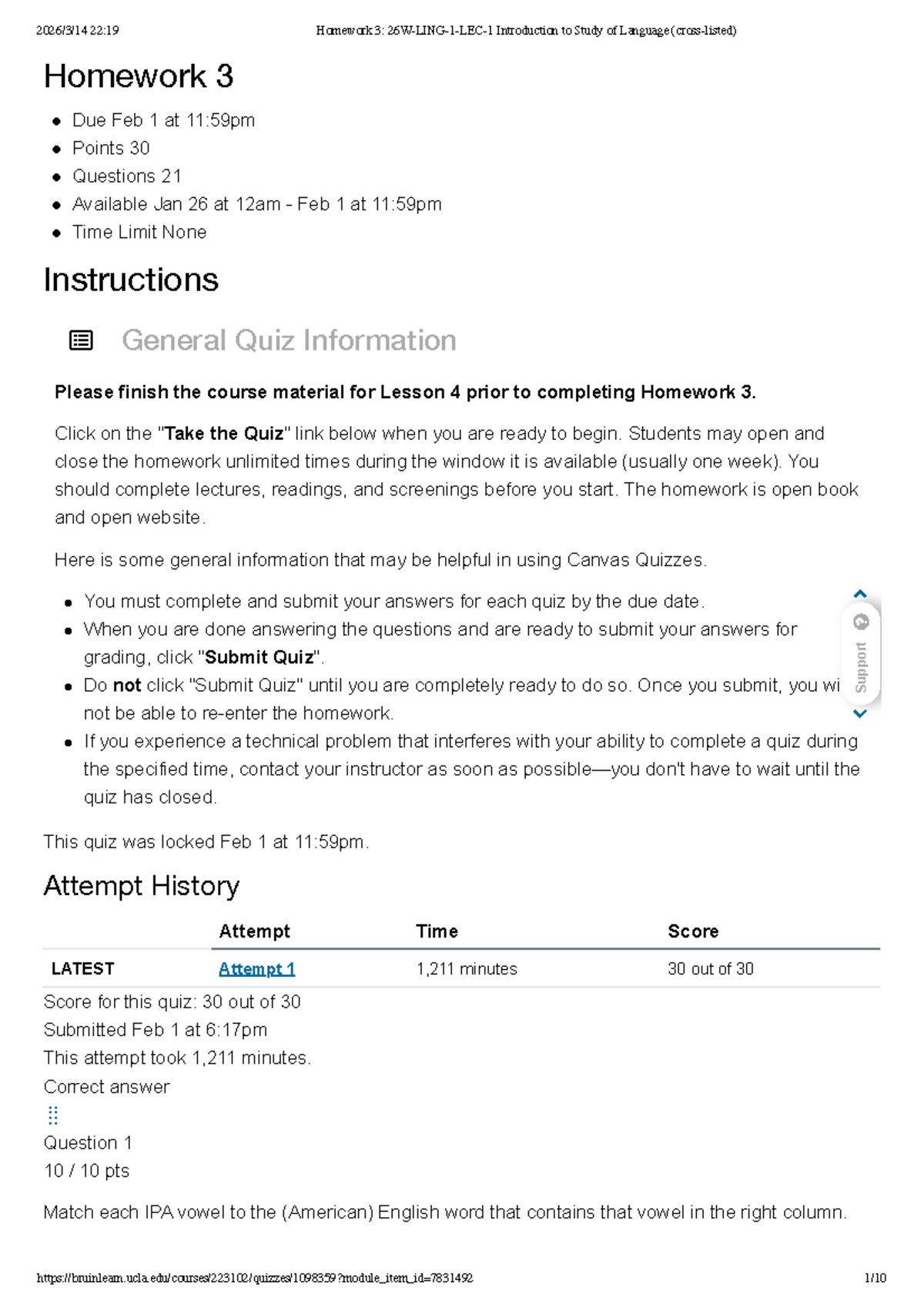 Homework 3: Introduction to Study of Language (26W-LING-1-LEC-1) - Studocu