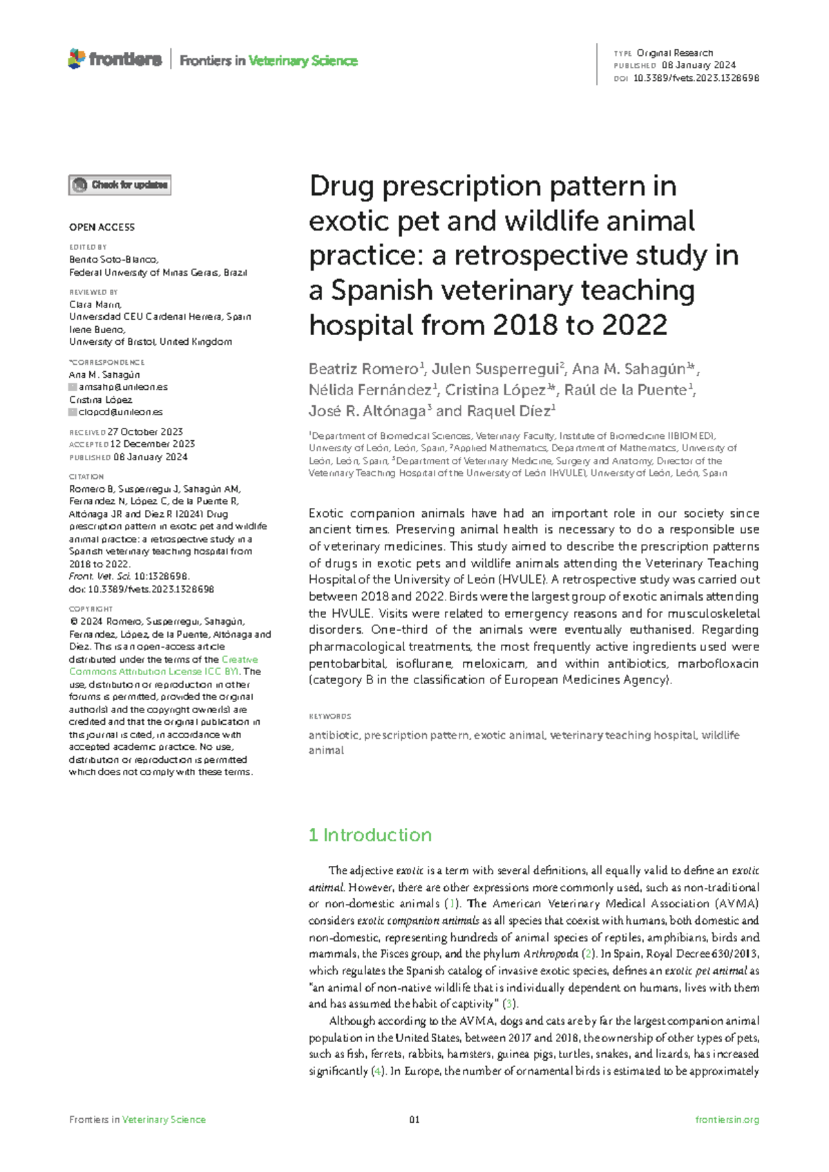 Drug Prescription Patterns in Exotic Pets: A Retrospective Study (2024 ...