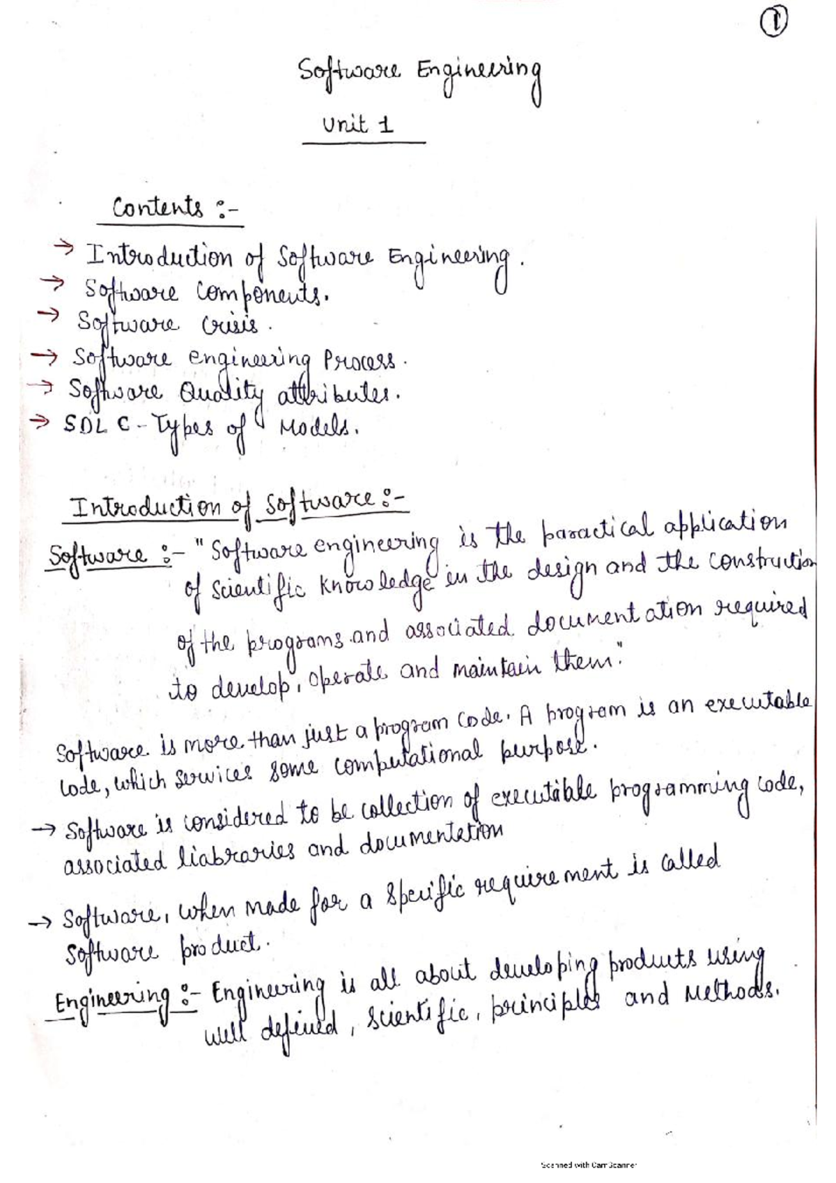 Software Engineering (CS101) - Unit 1 Overview and Key Concepts - Studocu