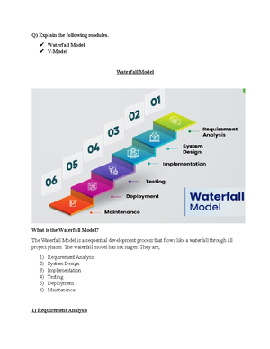 Waterfall Model - SDLC Notes - Waterfall Model The Waterfall Model is a ...
