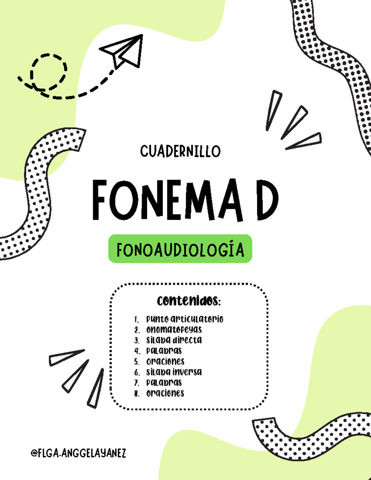 Cuadernillo Fonema D - Actividades de Fonoaudiología @FLGA - Document Preview