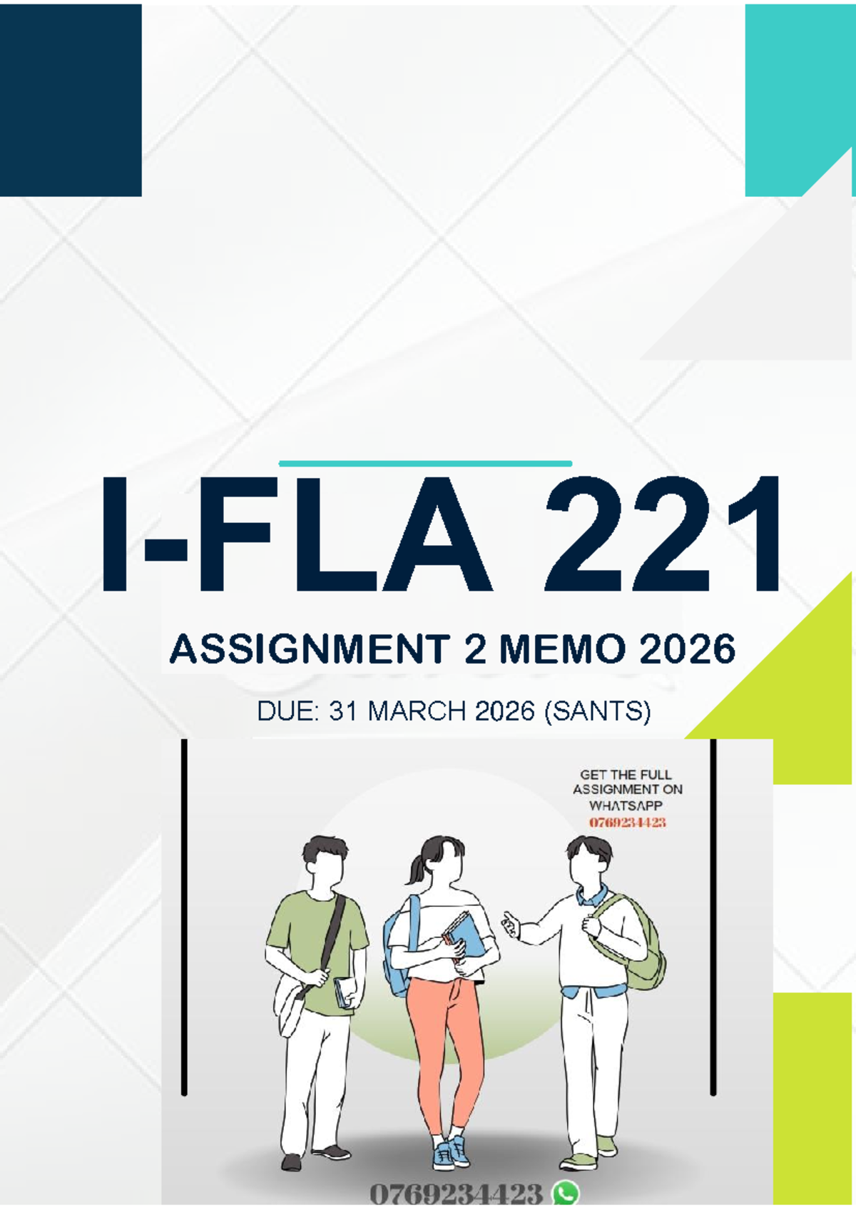 I-FLA 221 Assignment 2 Memo 2026 - Due 31 March 2026 - Studocu