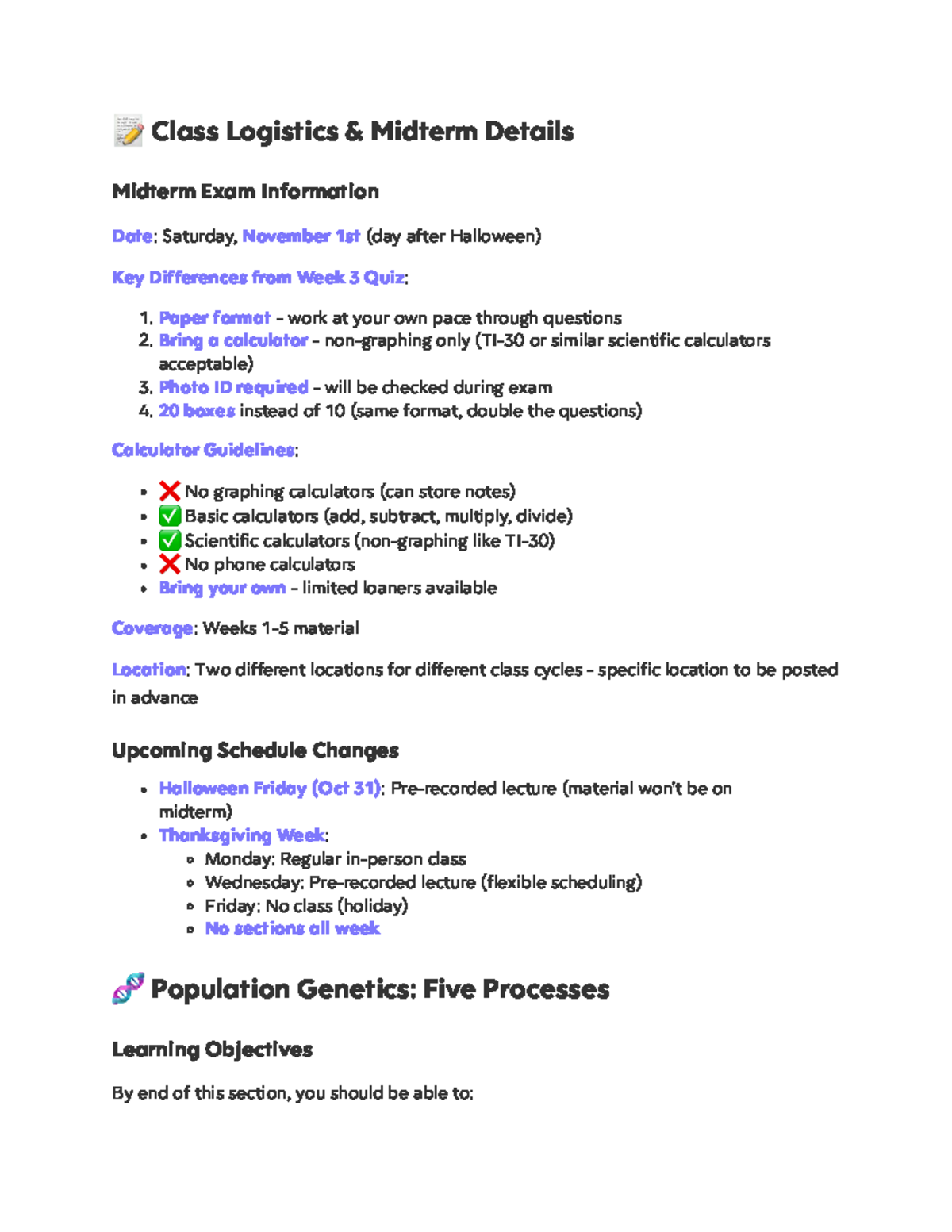 Genetics 101: Midterm Exam Details & Key Concepts on Gene Flow - Studocu