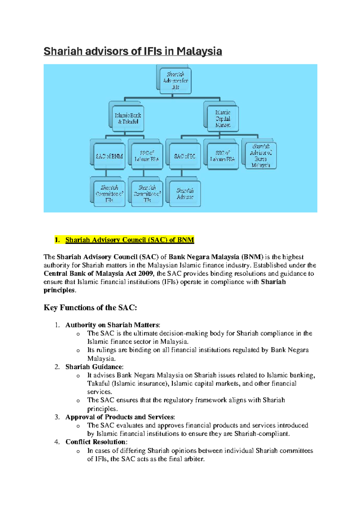 Shariah Advisors of IFIs in Malaysia: Roles and Governance Overview ...