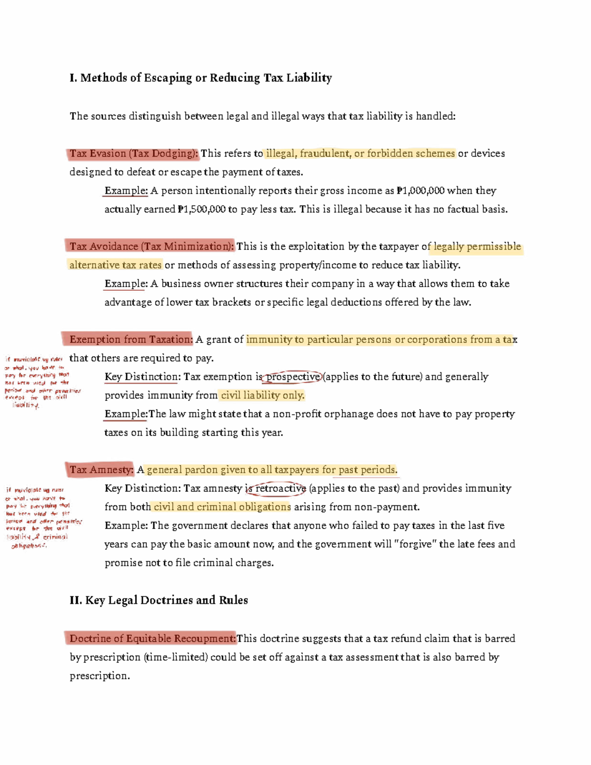 Tax Liability Reduction Methods: Legal vs. Illegal Approaches - Studocu
