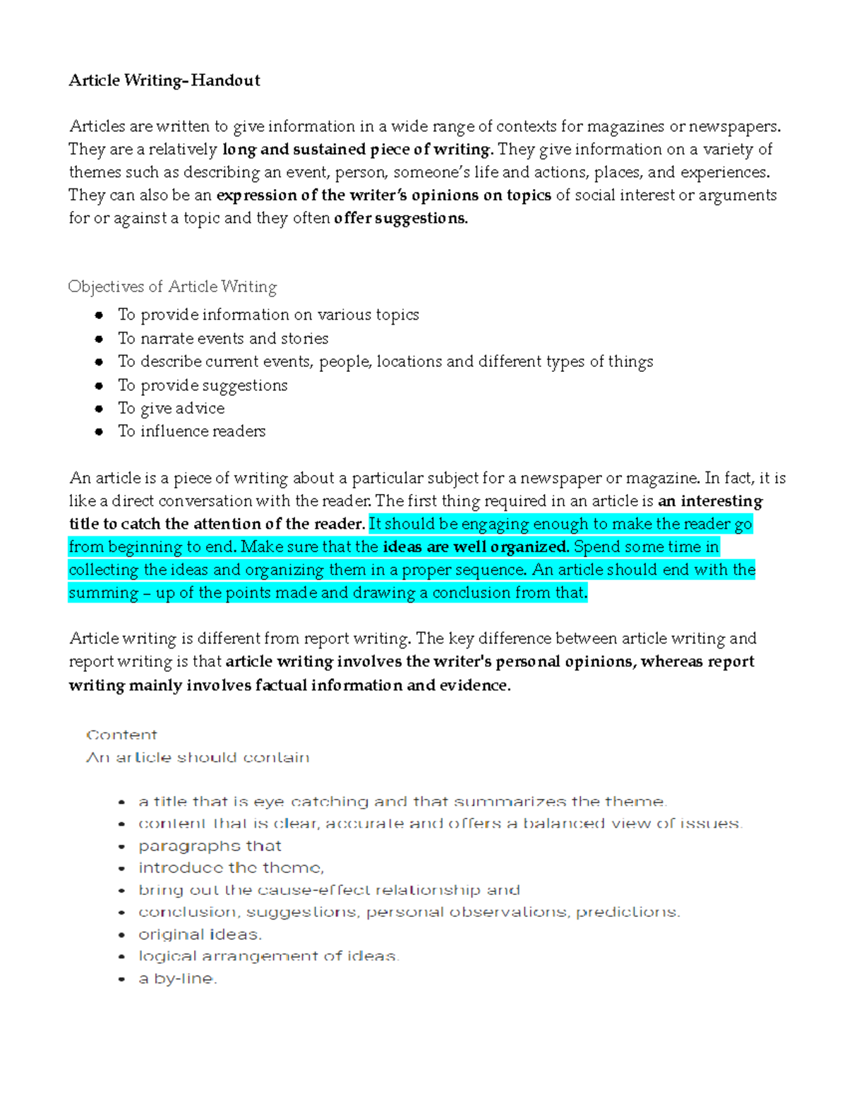 Article Writing Techniques: Effective Strategies for Students - Studocu