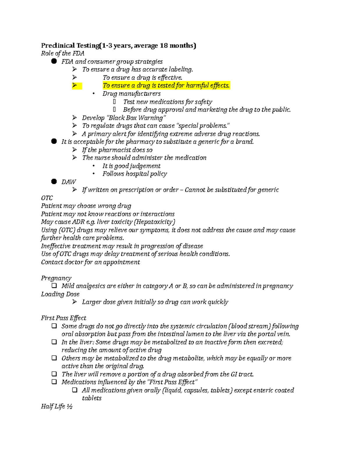 Pharm 101: Comprehensive Final Exam Study Guide on Drug Testing & FDA ...