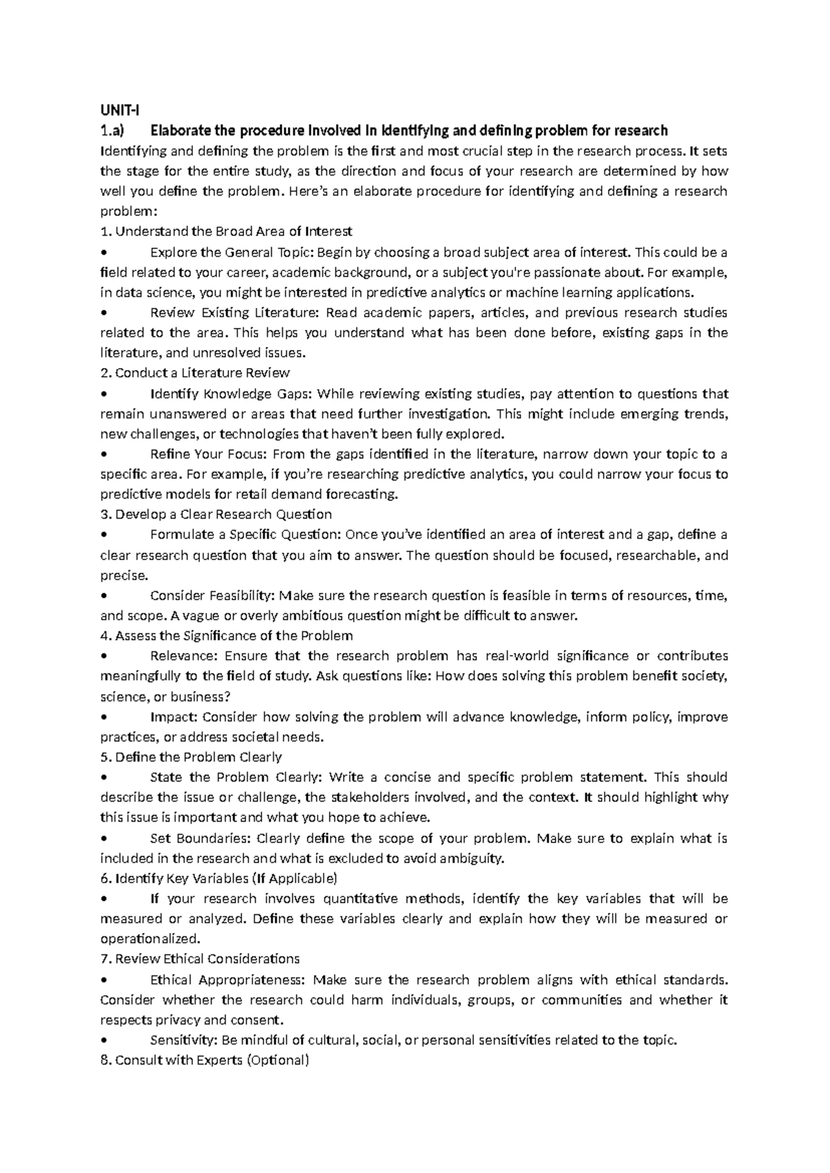 IPR&RM - Lecture Notes on Research Methodology Techniques - Studocu