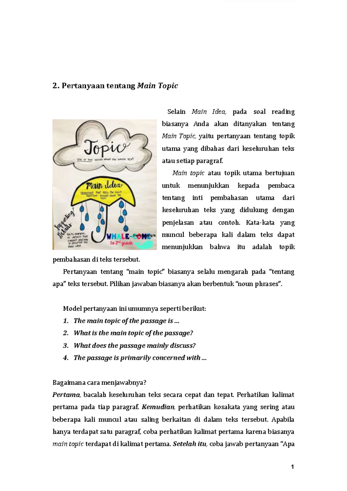 Pertanyaan dan Pembahasan tentang Topik Utama - KULIAH 101 - Studocu