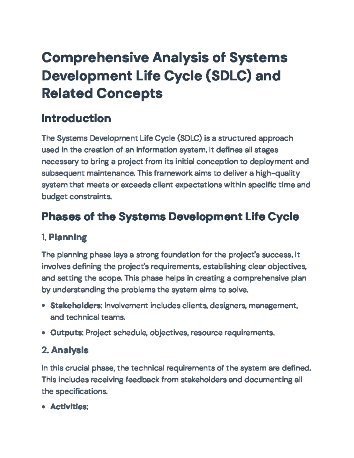 Comprehensive Guide to Systems Development Life Cycle (SDLC ...