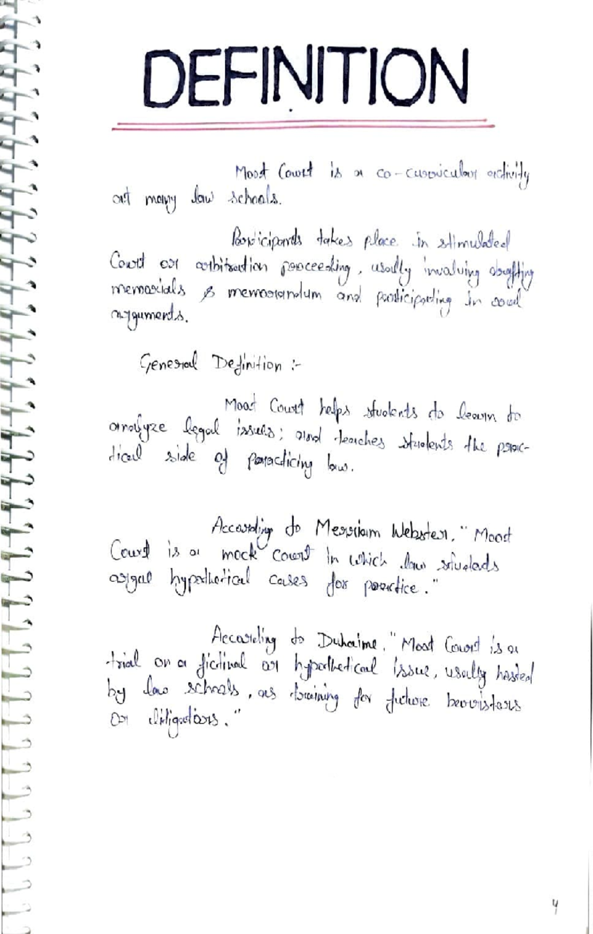 Moot court definitions and kinds - DEFINITION Mook (ouJJ l,,-, ')\ Co ...