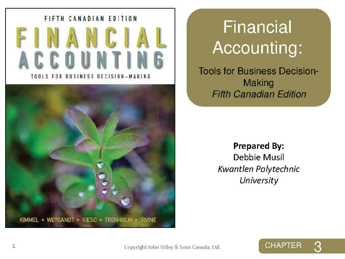Financial Accounting Concepts - Lecture Notes - Chapter 3 Overview ...