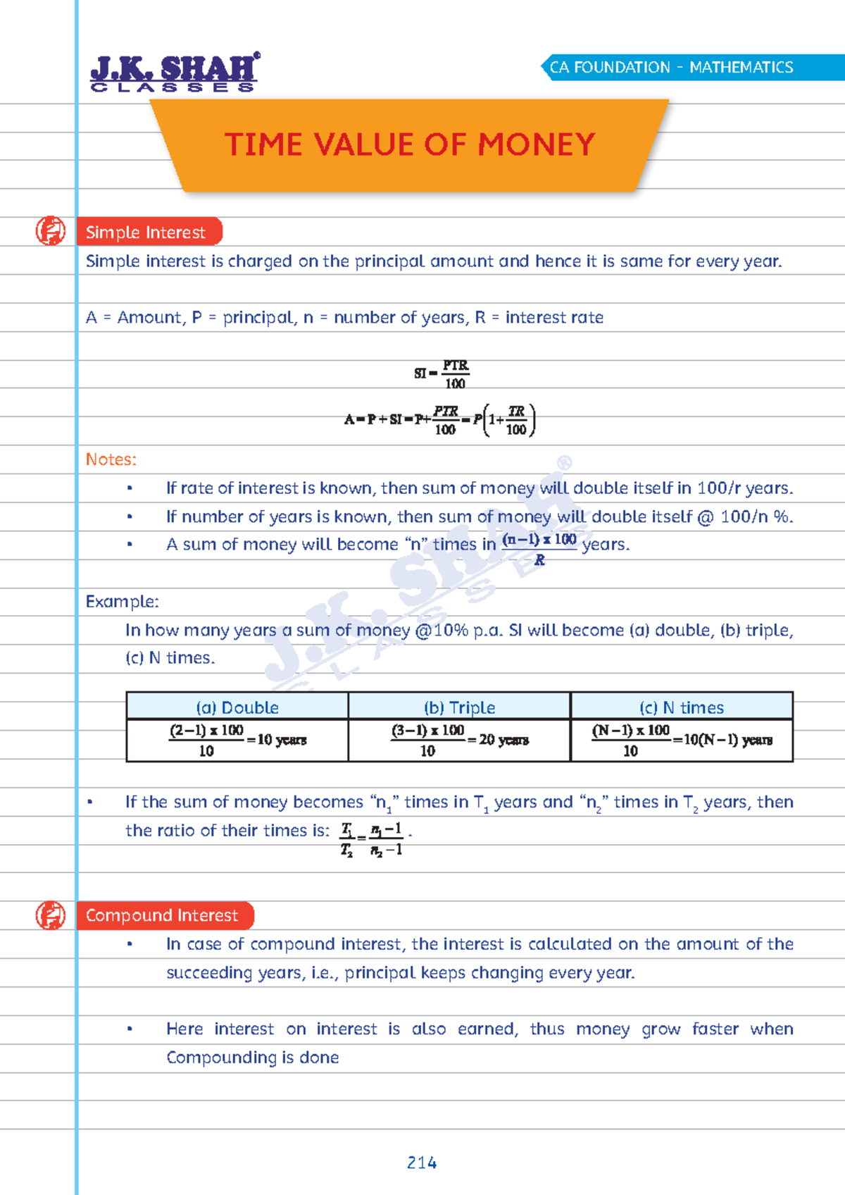 04 Time Value in Business Mathematics - New CA Foundation Course - Studocu