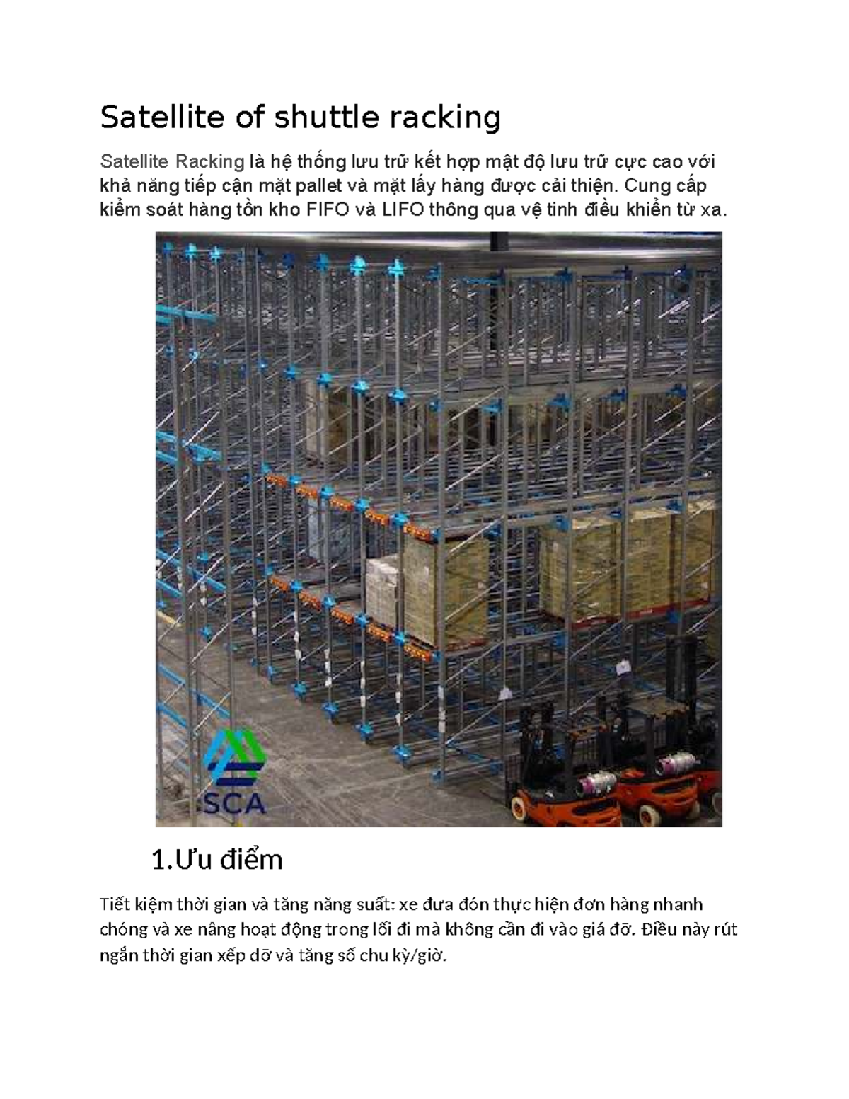 Hệ thống lưu trữ vệ tinh Shuttle Racking: Ưu nhược điểm và quy trình ...