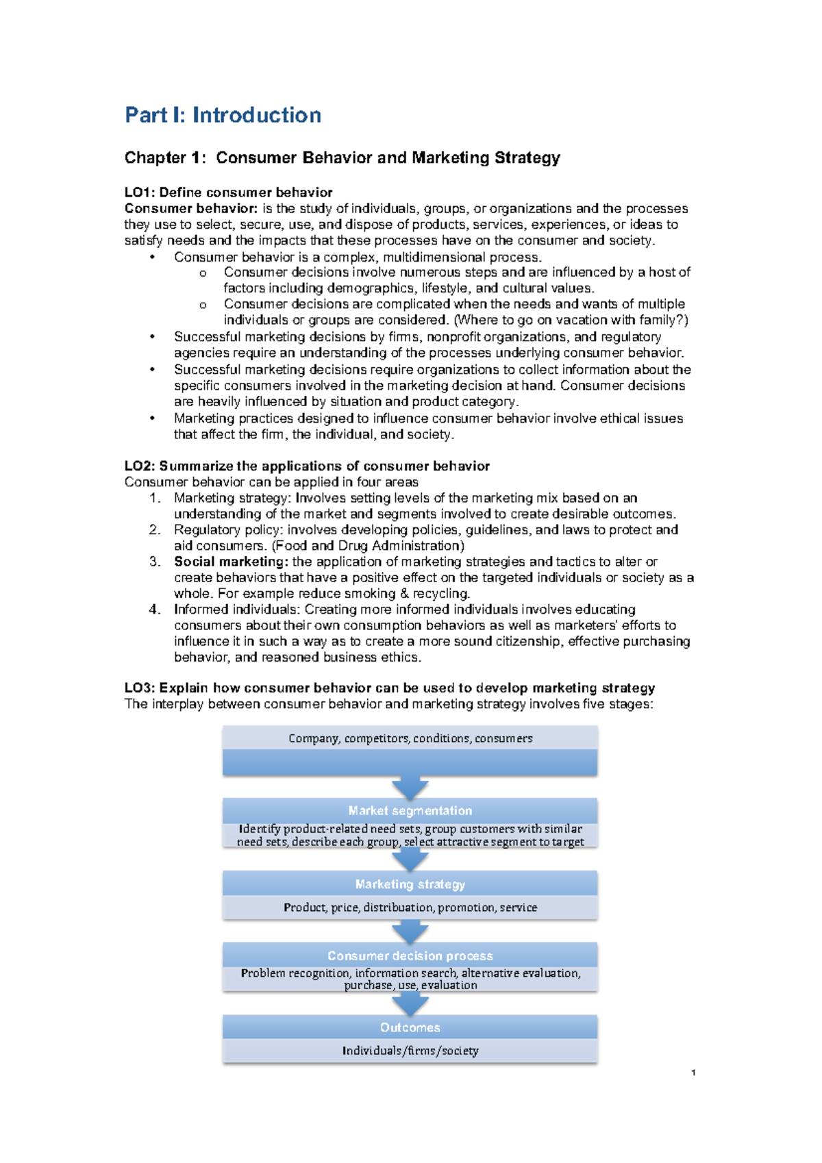 Summary of Consumer Behavior Studies: Marketing 2, Chapters 1-18 ...