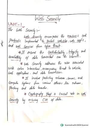 WS Unit 3: Database Security and Access Control Notes - Studocu