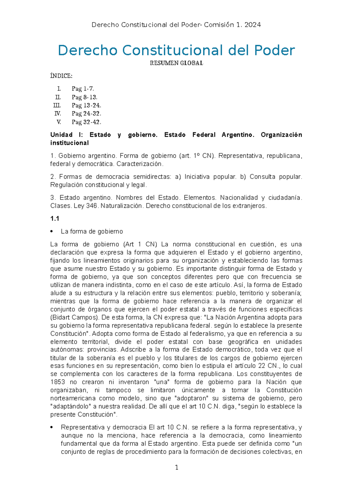 Resumen del Derecho Constitucional del Poder - Curso DC101 - Studocu