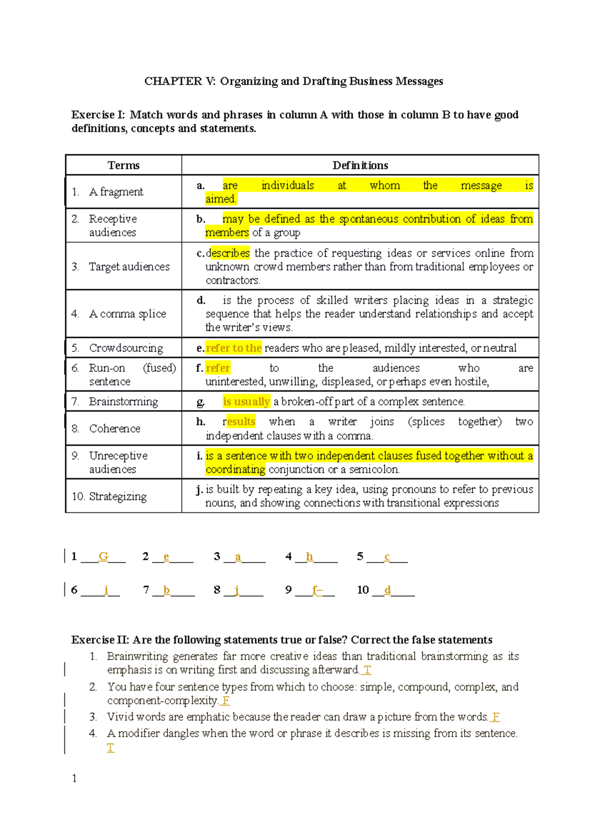 Chapter 5 - Chap 5 exercise to prepare for final exam - CHAPTER V ...