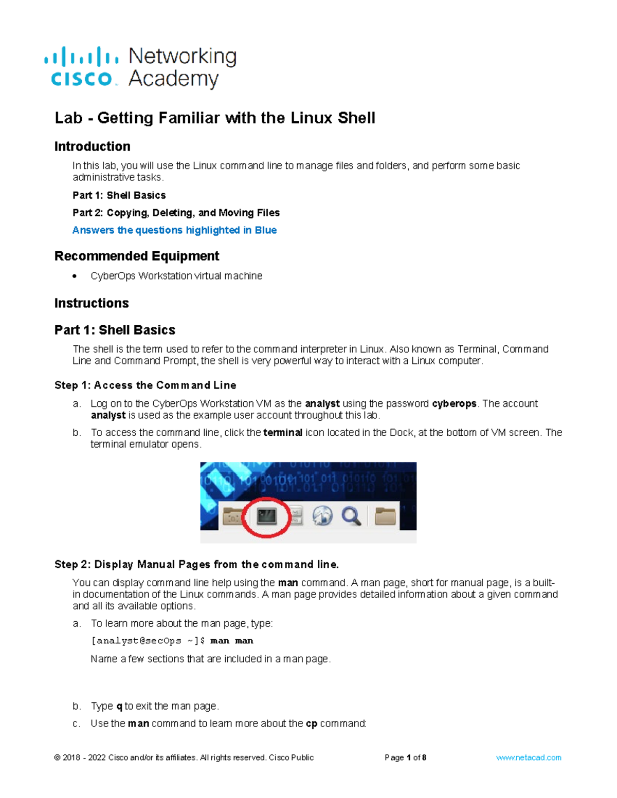 Week 3.0 Lab - Getting Familiar with the Linux Shell - Introduction In ...