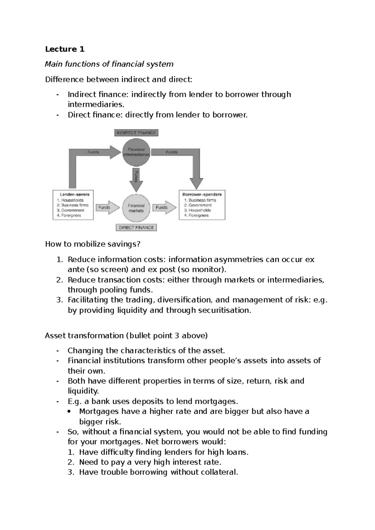 Lecture 1 & 2: Functions of Financial Systems - Money, Credit & Banking ...