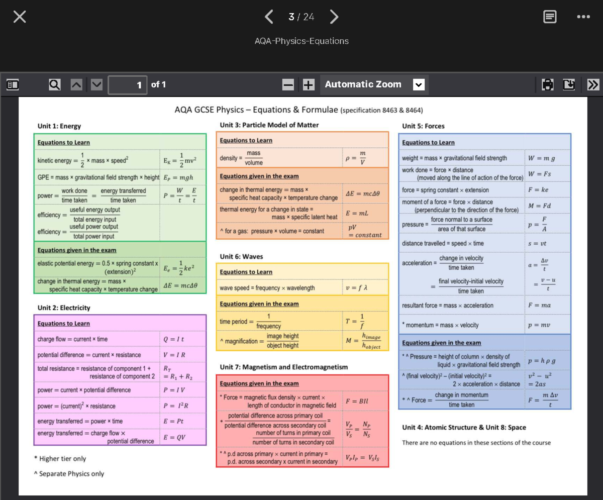 aqa-gcse-physics-revision-notes-8463-8464-key-equations-studocu