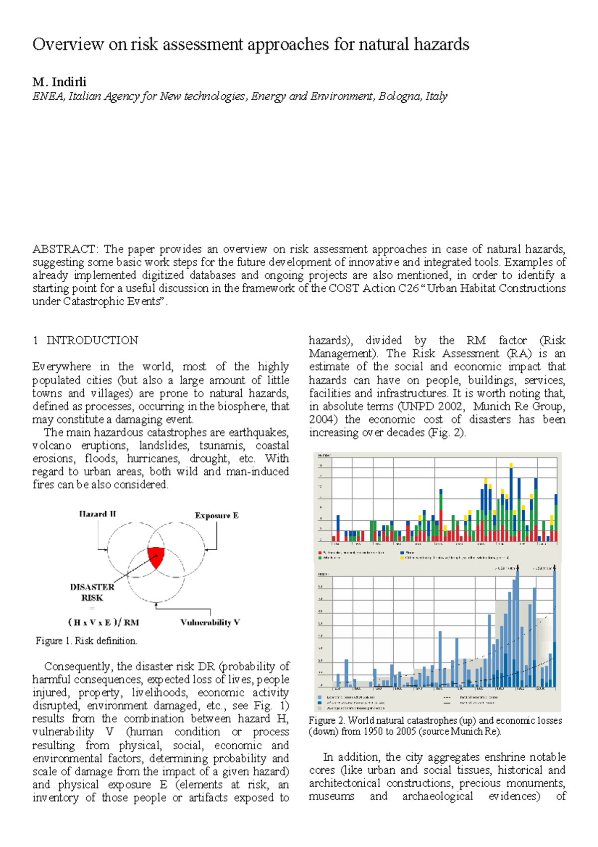 Unit-3 Risk Assessment Approaches for Natural Hazards - Studocu