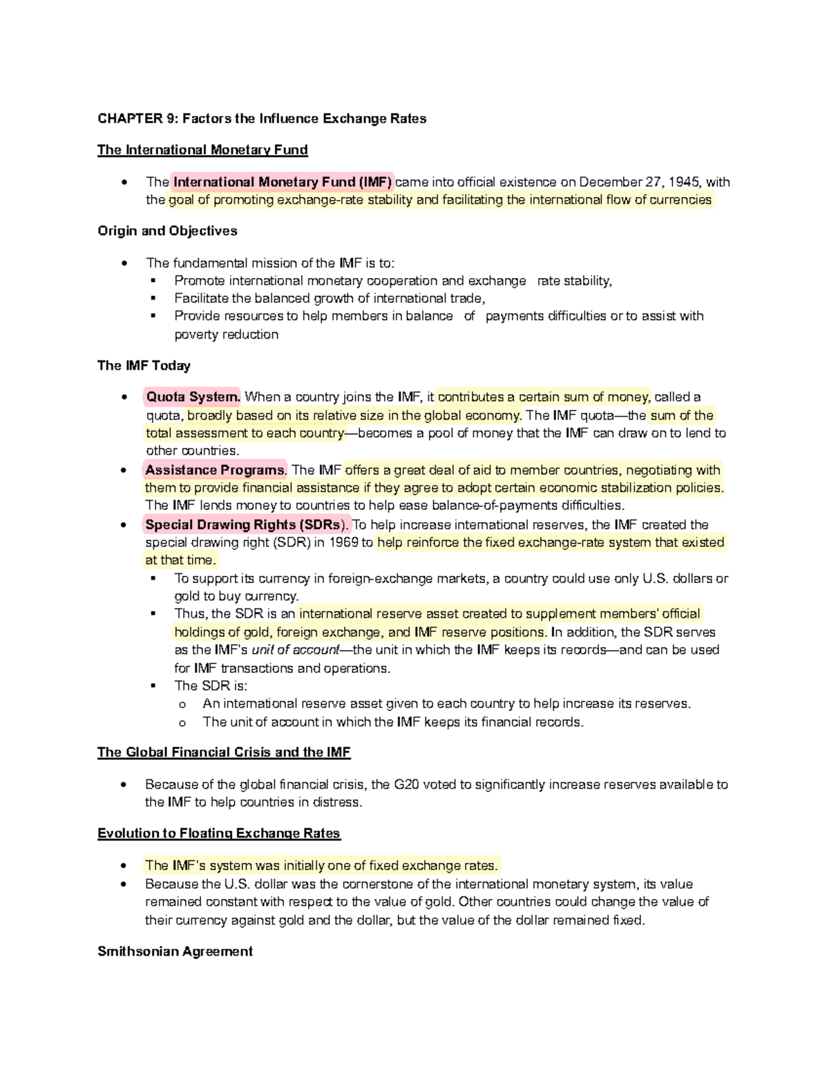 Chapter 9 - Factors that influence Exchange Rates - CHAPTER 9 : Factors ...